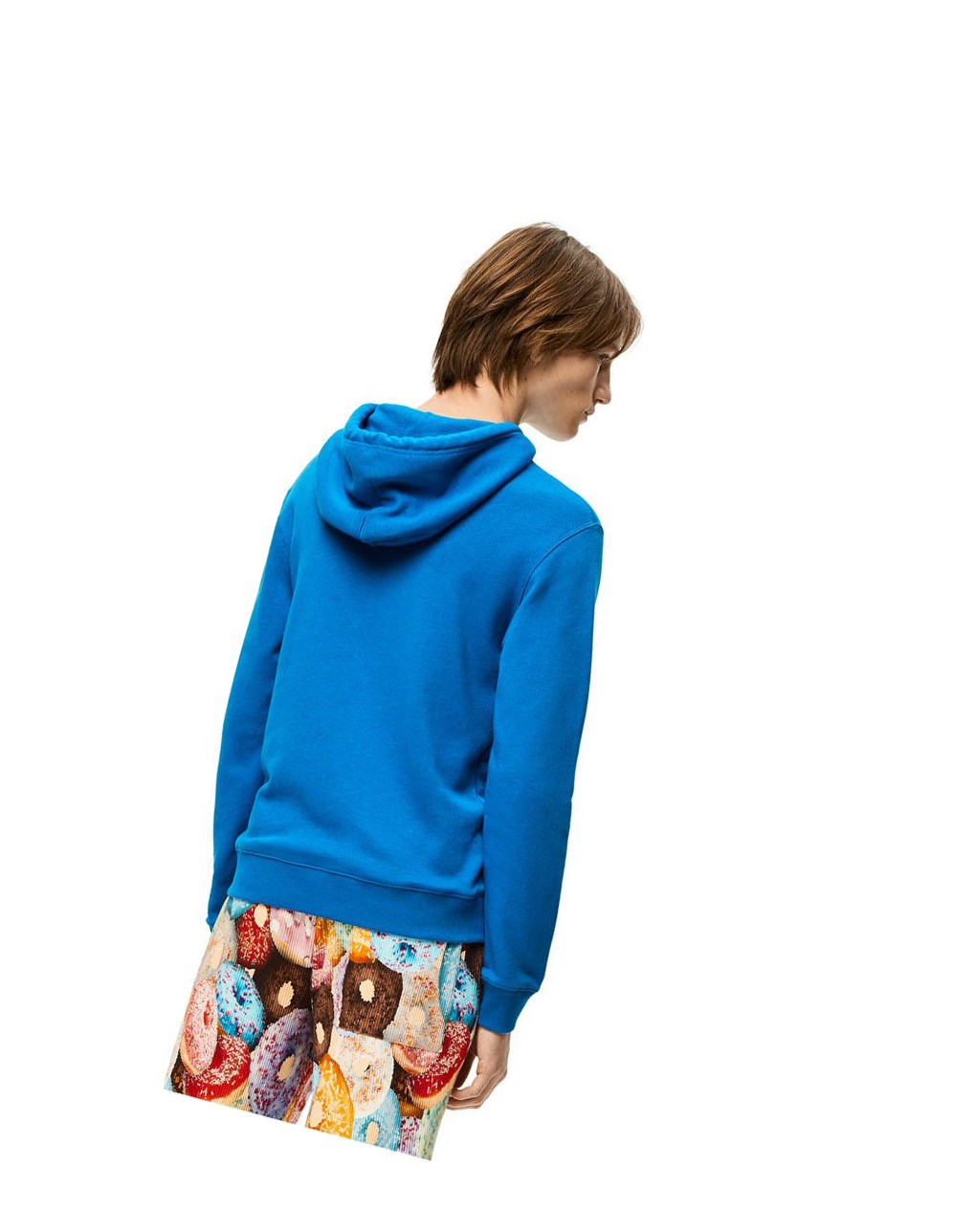 Loewe Anagram tonal hoodie in cotton Turquesa Oscuro | ZEBVX-3154