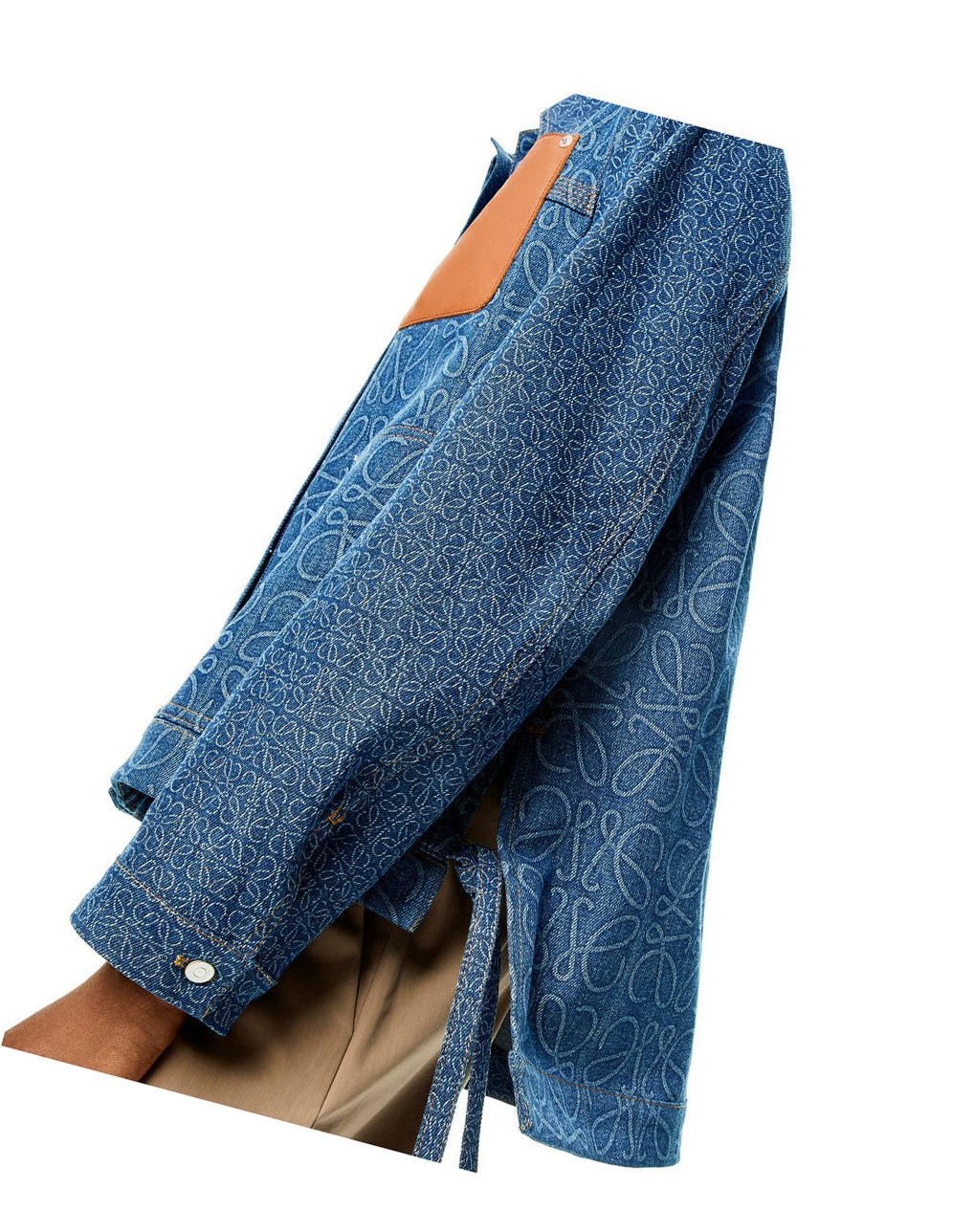 Loewe Anagram workwear jacket in denim Azules Azules | OYUCQ-0417