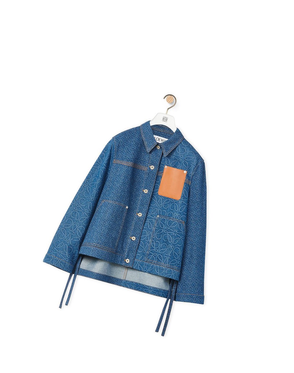 Loewe Anagram workwear jacket in denim Azules Azules | OYUCQ-0417