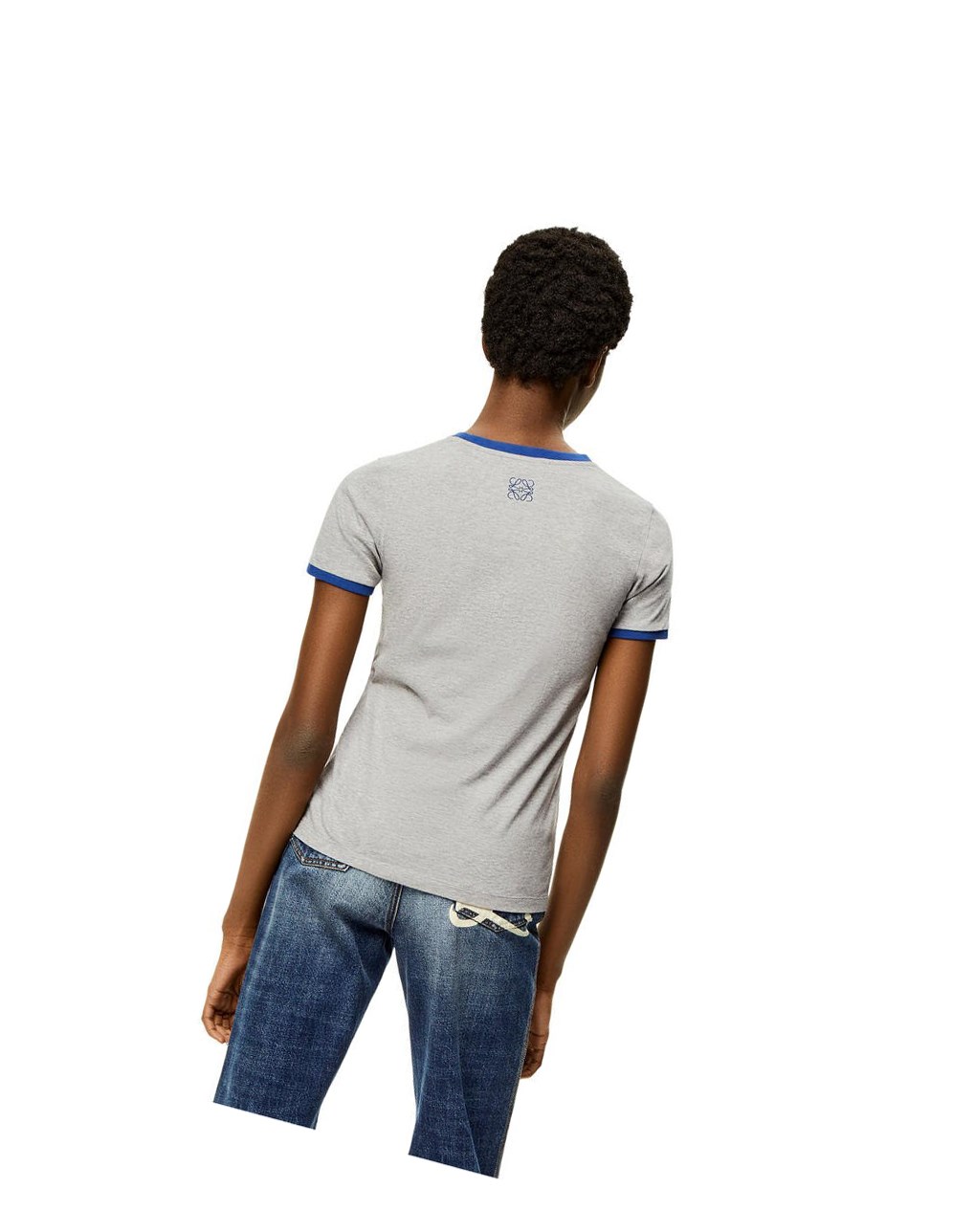 Loewe Apple print T-shirt in cotton Grises | XPBMD-2784