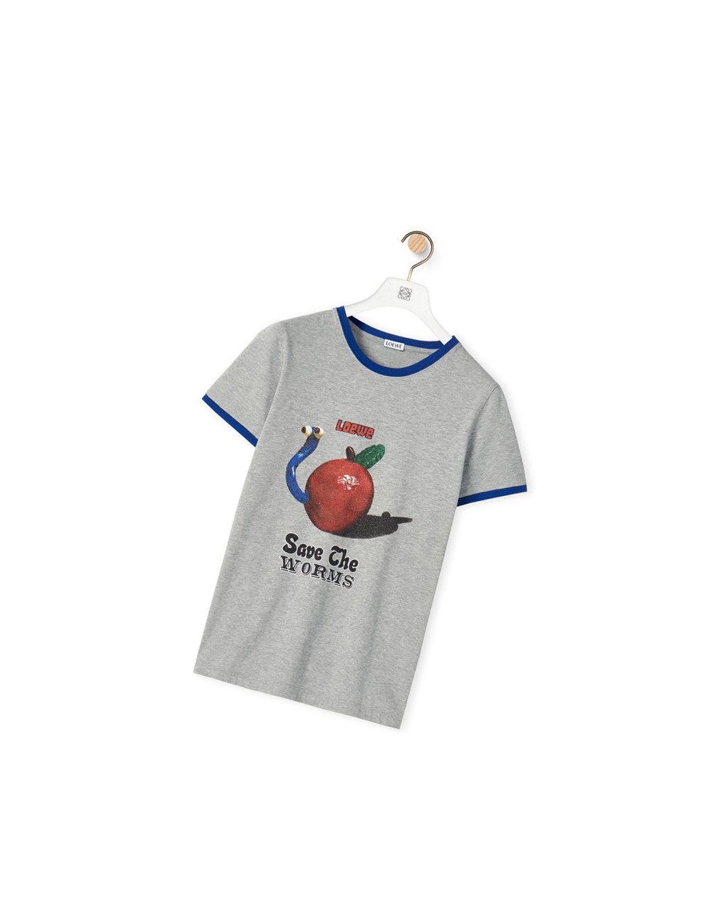 Loewe Apple print T-shirt in cotton Grises | XPBMD-2784