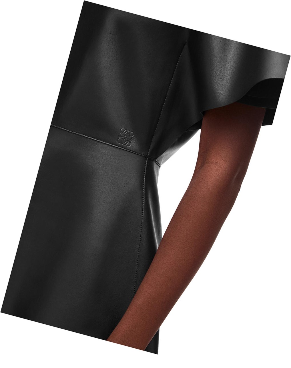 Loewe Asymmetric dress in nappa Negros | YXZML-7894