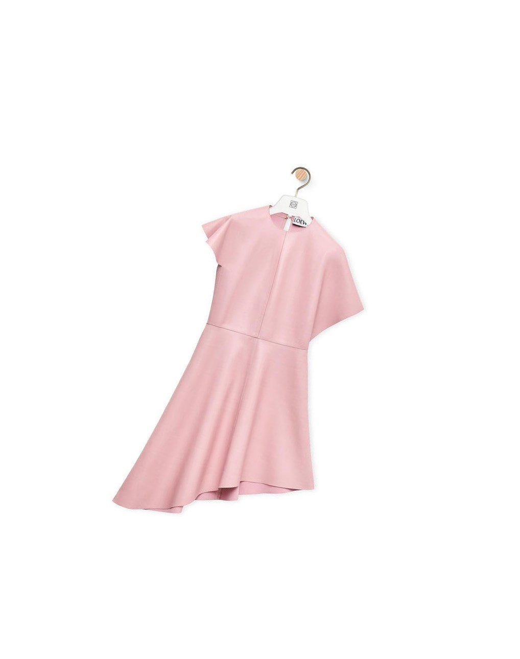 Loewe Asymmetric dress in nappa Rosas Claro | PIQFL-3790