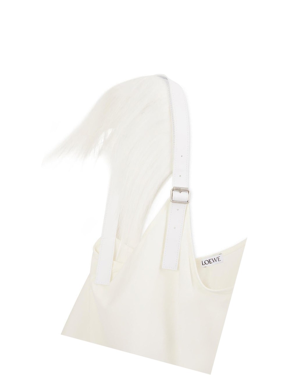Loewe Asymmetric dress in viscose Blancos | PLBON-7134