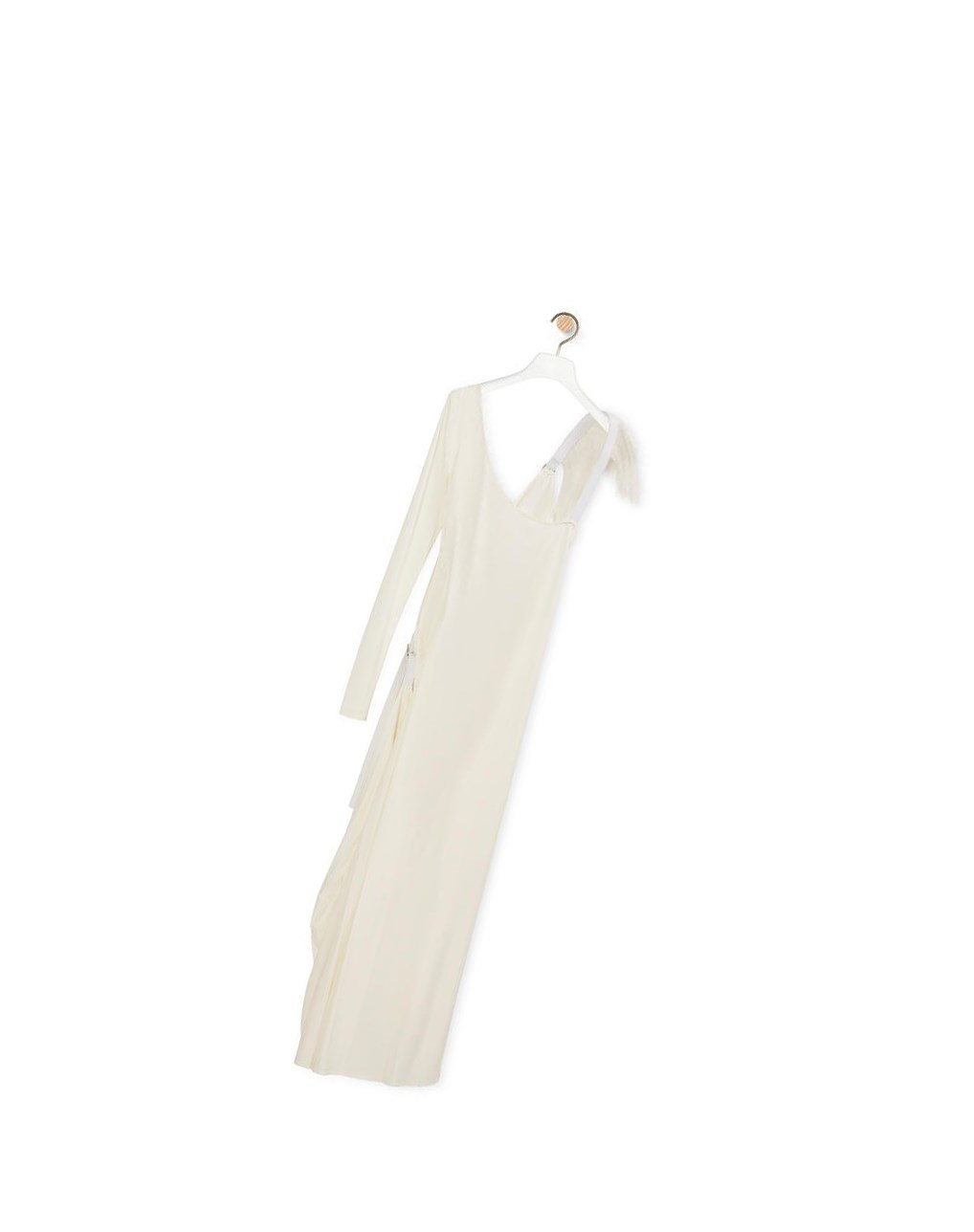 Loewe Asymmetric dress in viscose Blancos | PLBON-7134
