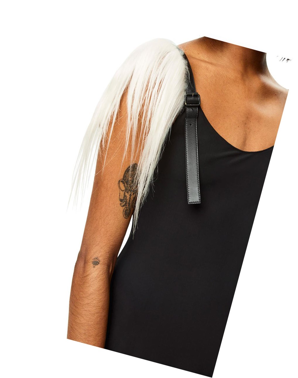 Loewe Asymmetric dress in viscose Negros | WUENF-2493