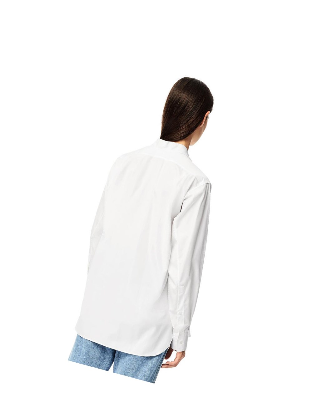 Loewe Asymmetric shirt in cotton Blancos | FVEQL-3078