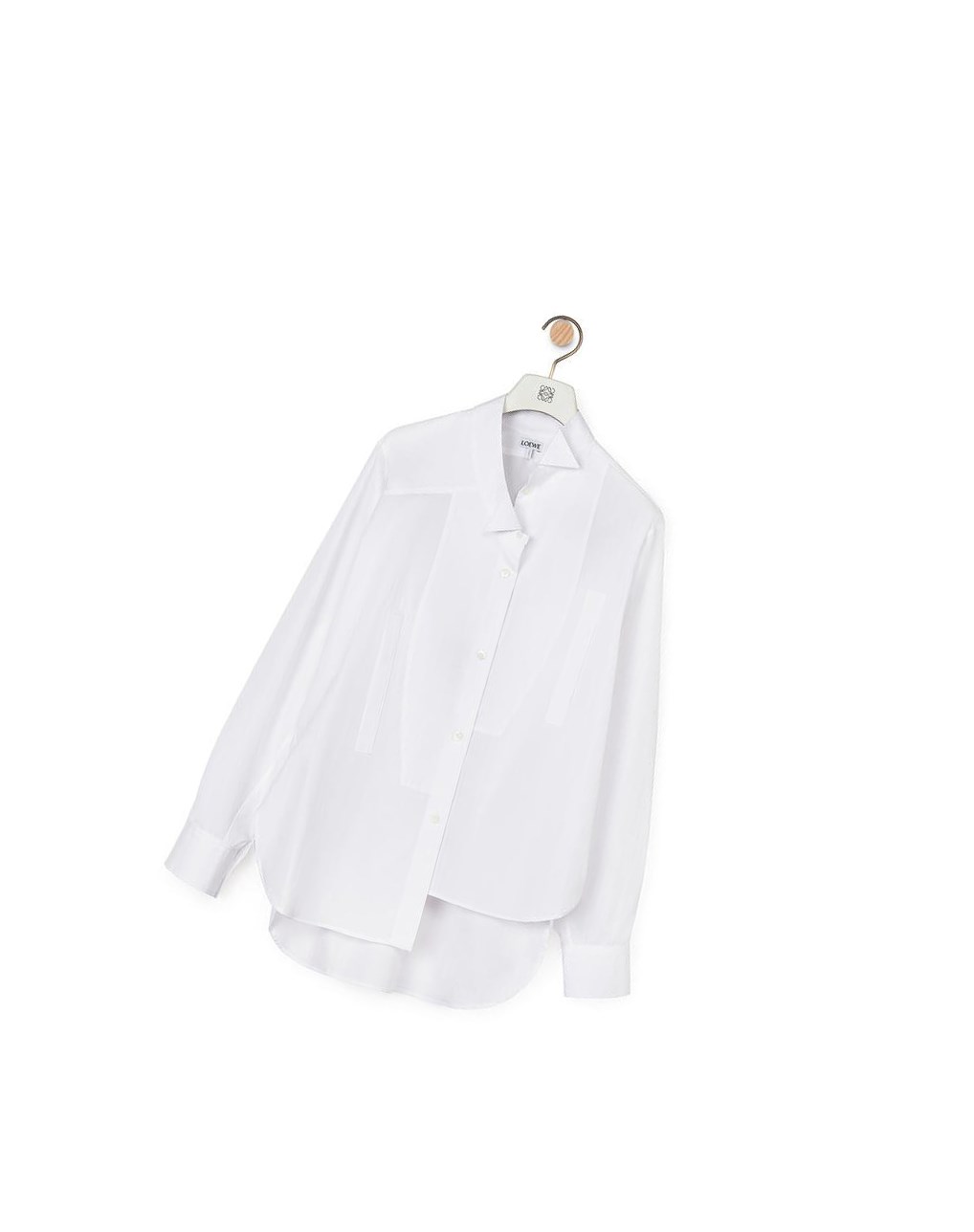 Loewe Asymmetric shirt in cotton Blancos | FVEQL-3078