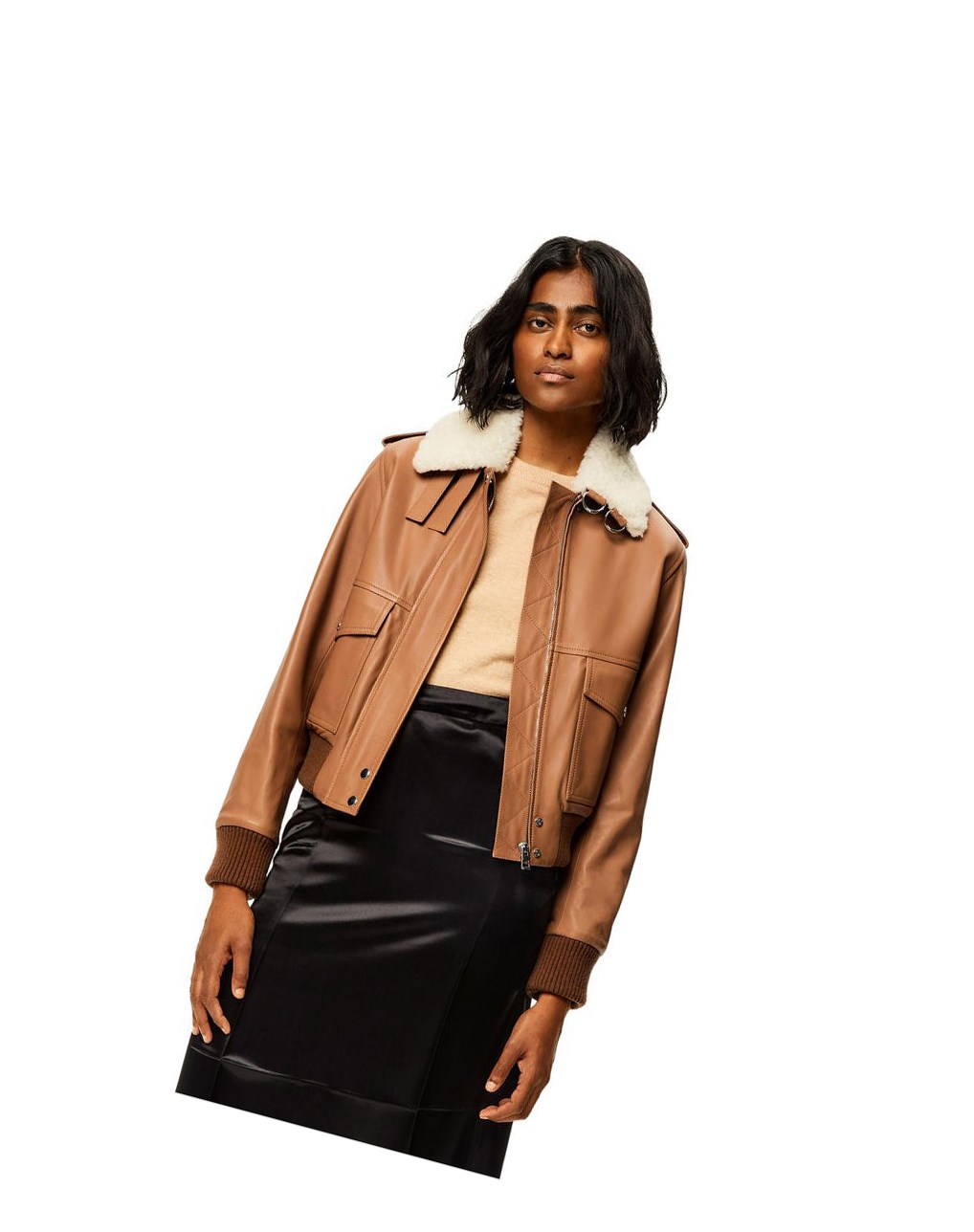 Loewe Aviator jacket in nappa Blancos | CMAJH-2715
