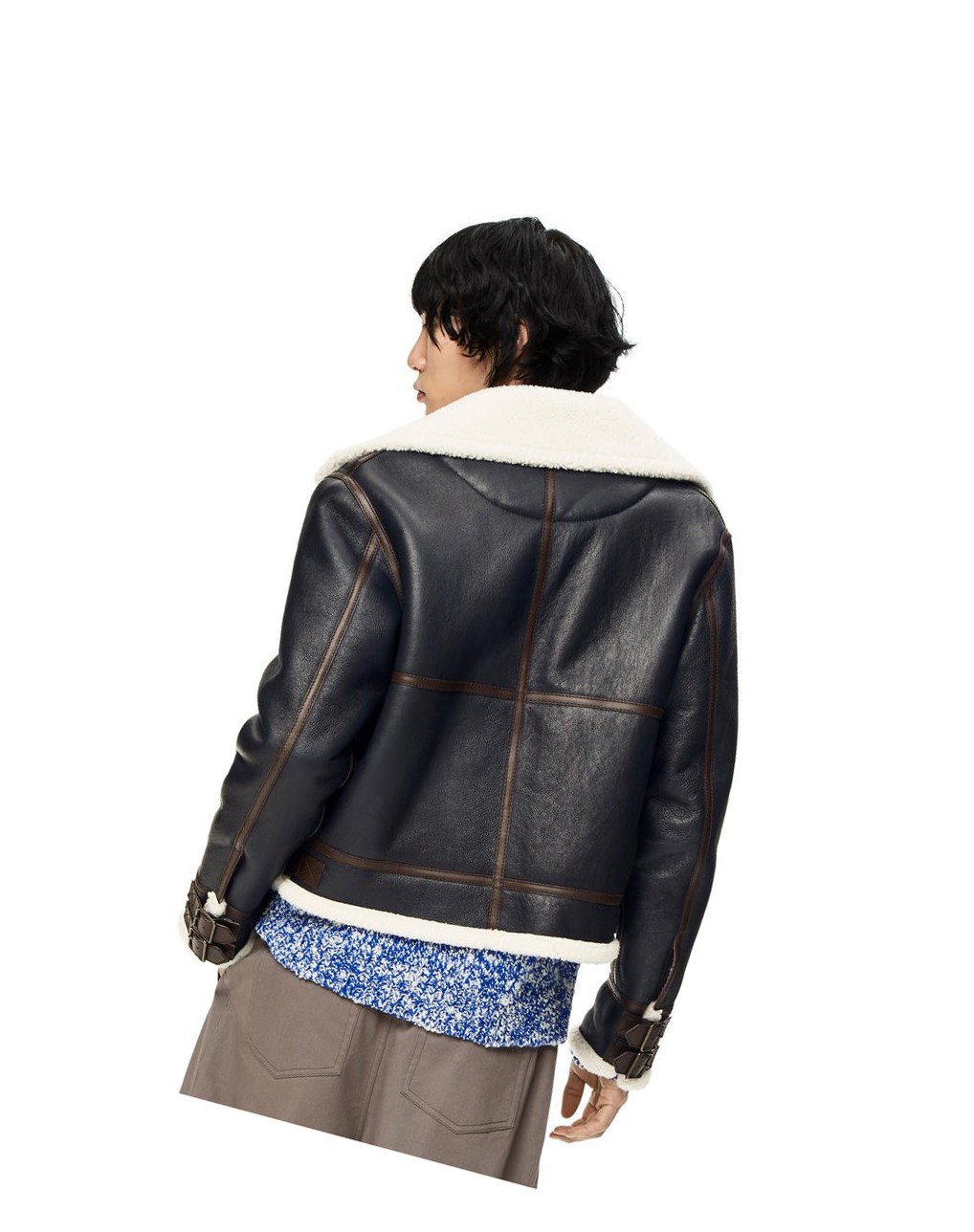 Loewe Aviator jacket in shearling Azul Marino Azules | YQJCN-2865