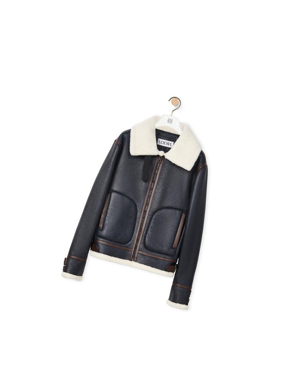Loewe Aviator jacket in shearling Azul Marino Azules | YQJCN-2865