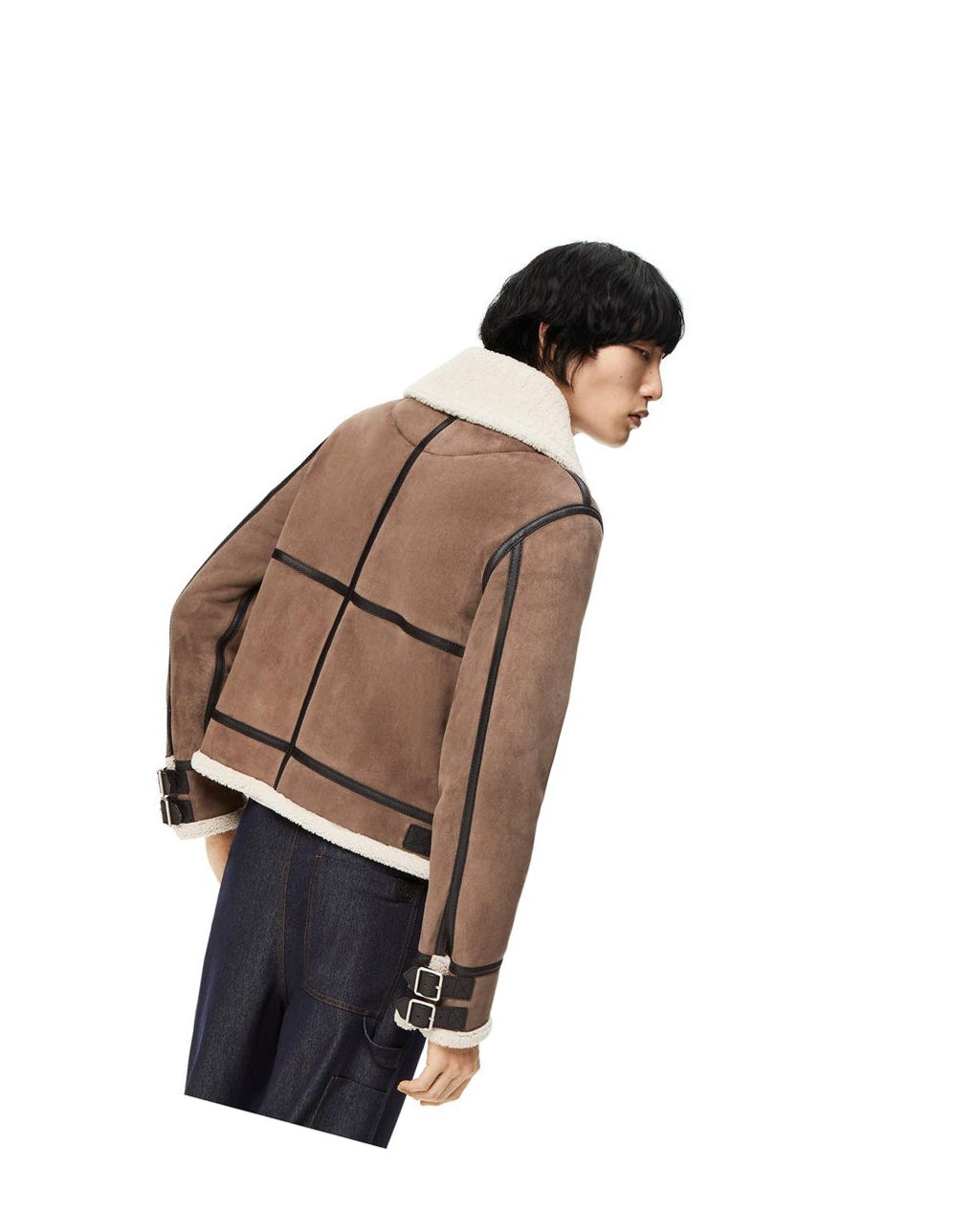 Loewe Aviator jacket in shearling Natural / Taupe | DOVFI-8546