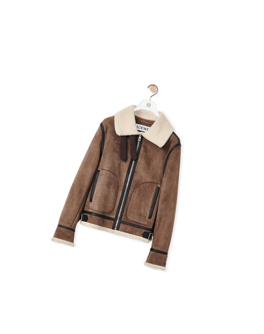 Loewe Aviator jacket in shearling Natural / Taupe | DOVFI-8546