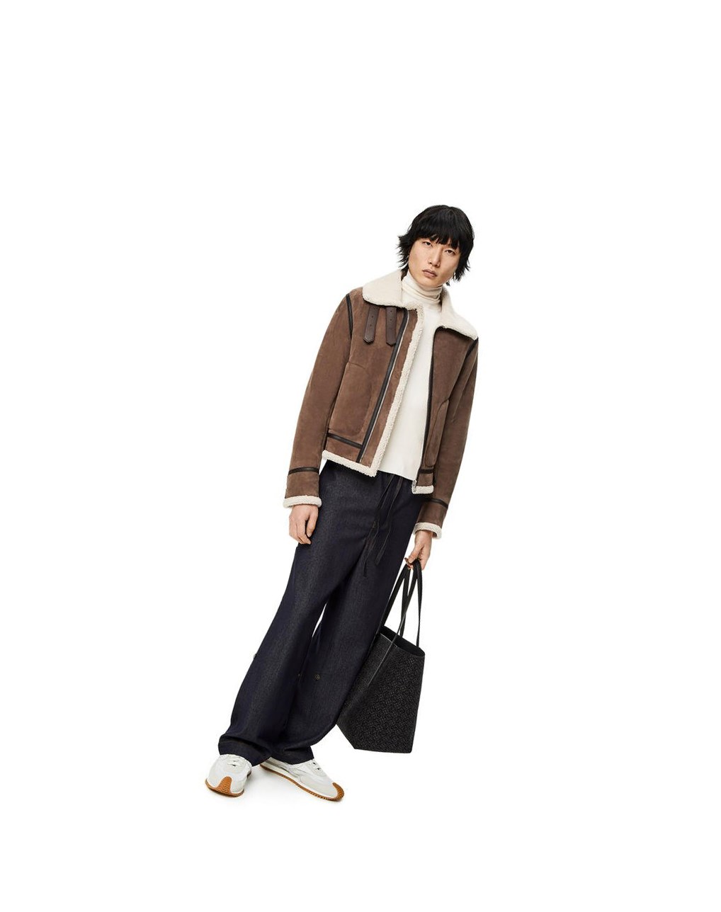 Loewe Aviator jacket in shearling Natural / Taupe | DOVFI-8546
