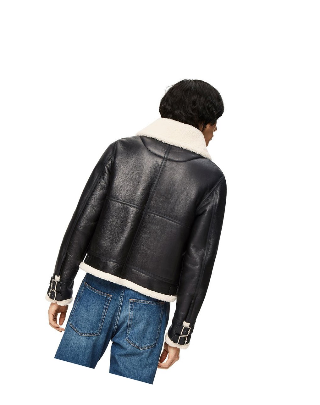 Loewe Aviator jacket in shearling Negros Blancos | PZEBH-6308