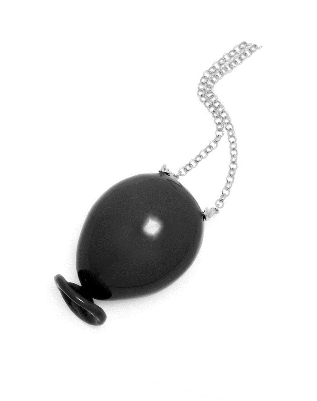 Loewe Balloon pendant in sterling silver and enamel Negros | NQOKX-3760