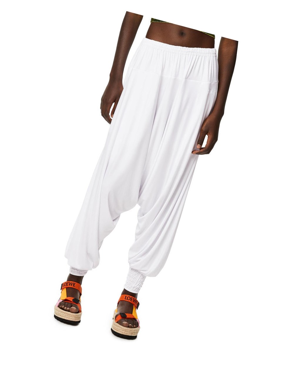 Loewe Balloon trousers in viscose Blancos | GUVQB-4918