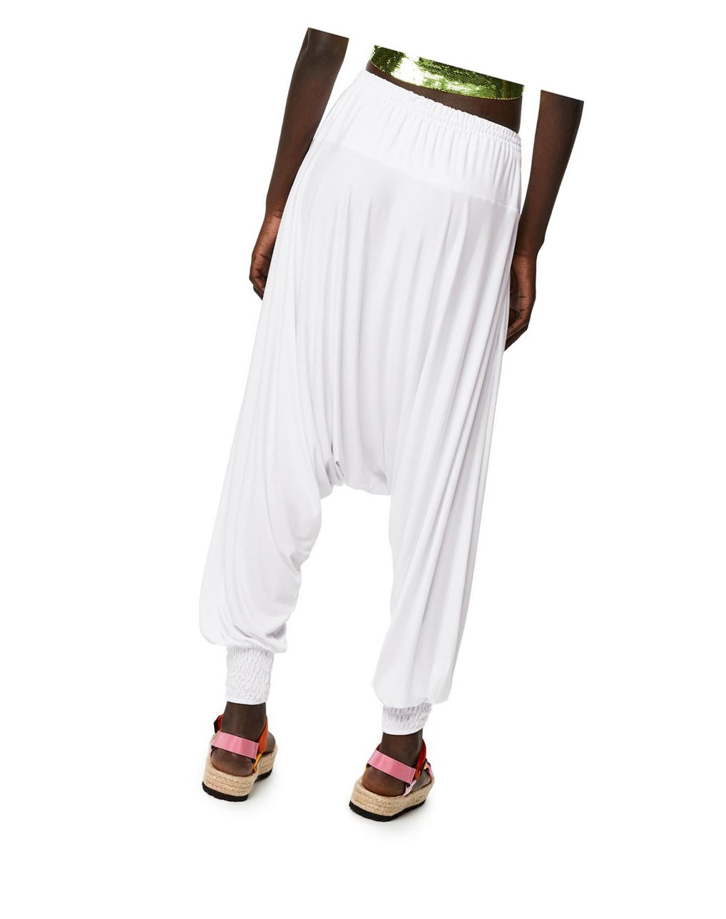 Loewe Balloon trousers in viscose Blancos | GUVQB-4918