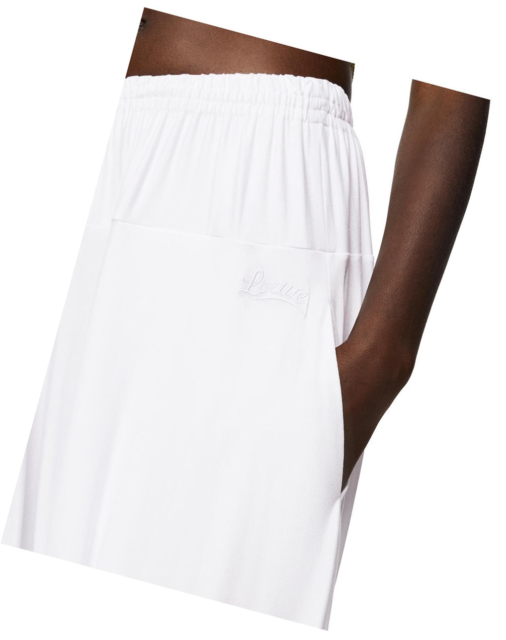 Loewe Balloon trousers in viscose Blancos | GUVQB-4918