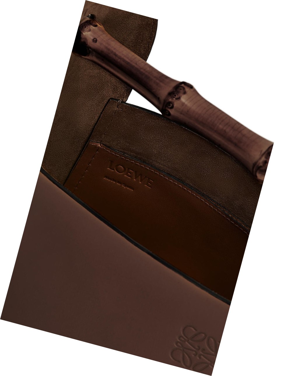 Loewe Bamboo bucket bag in calfskin Chestnut | TOVAE-6791