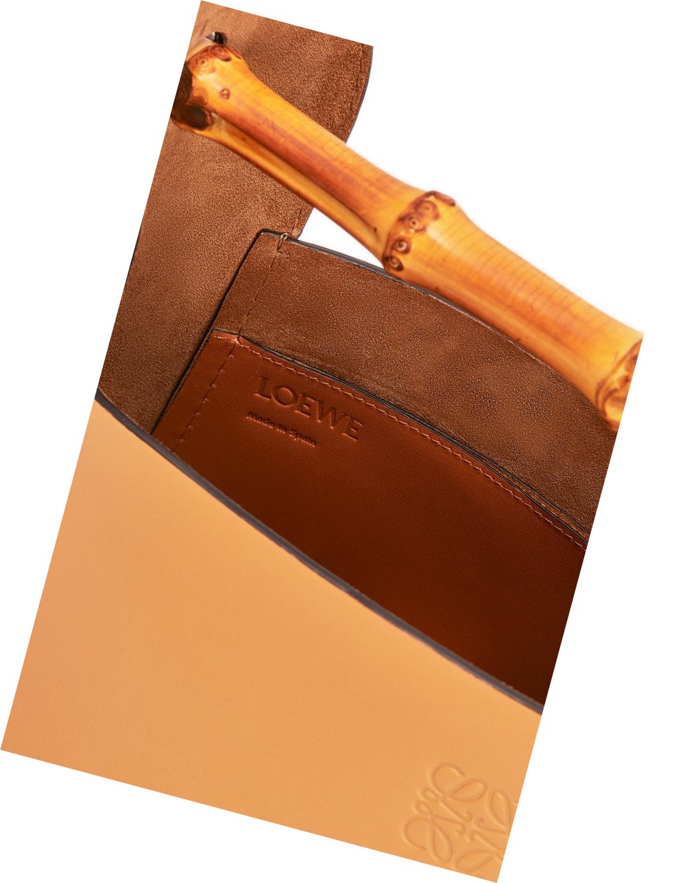 Loewe Bamboo bucket bag in calfskin Honey | HSVFR-1942