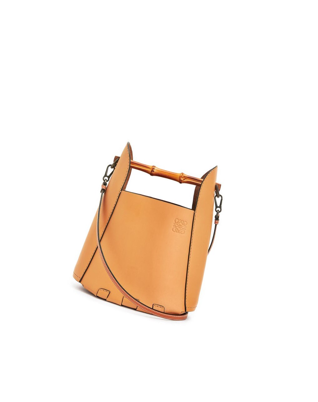 Loewe Bamboo bucket bag in calfskin Honey | HSVFR-1942
