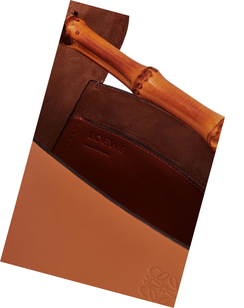 Loewe Bamboo bucket bag in calfskin Tan | LUICH-5836