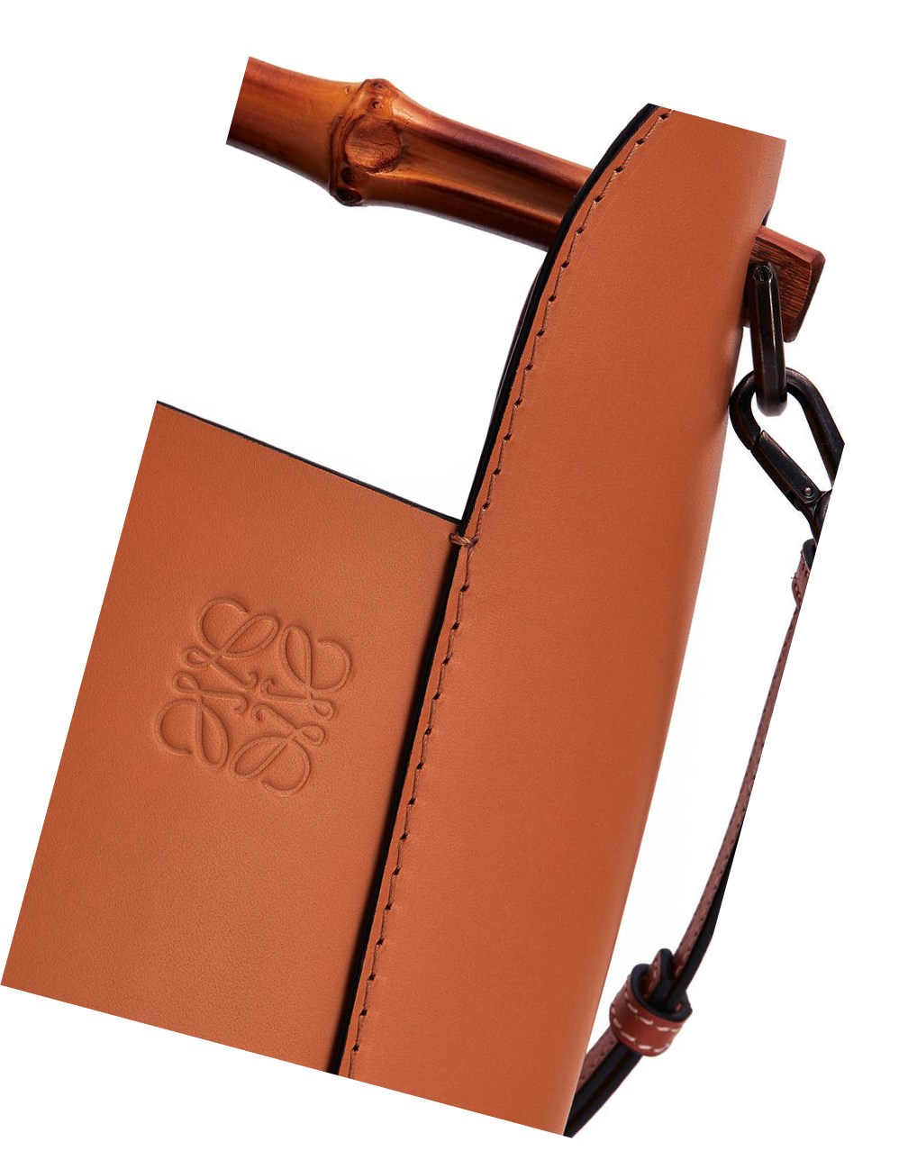 Loewe Bamboo bucket bag in calfskin Tan | LUICH-5836