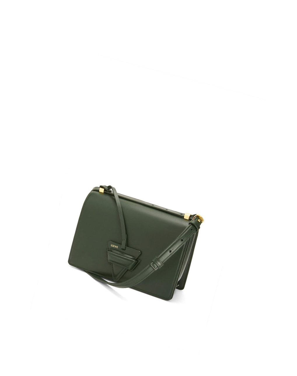 Loewe Barcelona bag in silk calfskin Kaki | UTDXV-3697