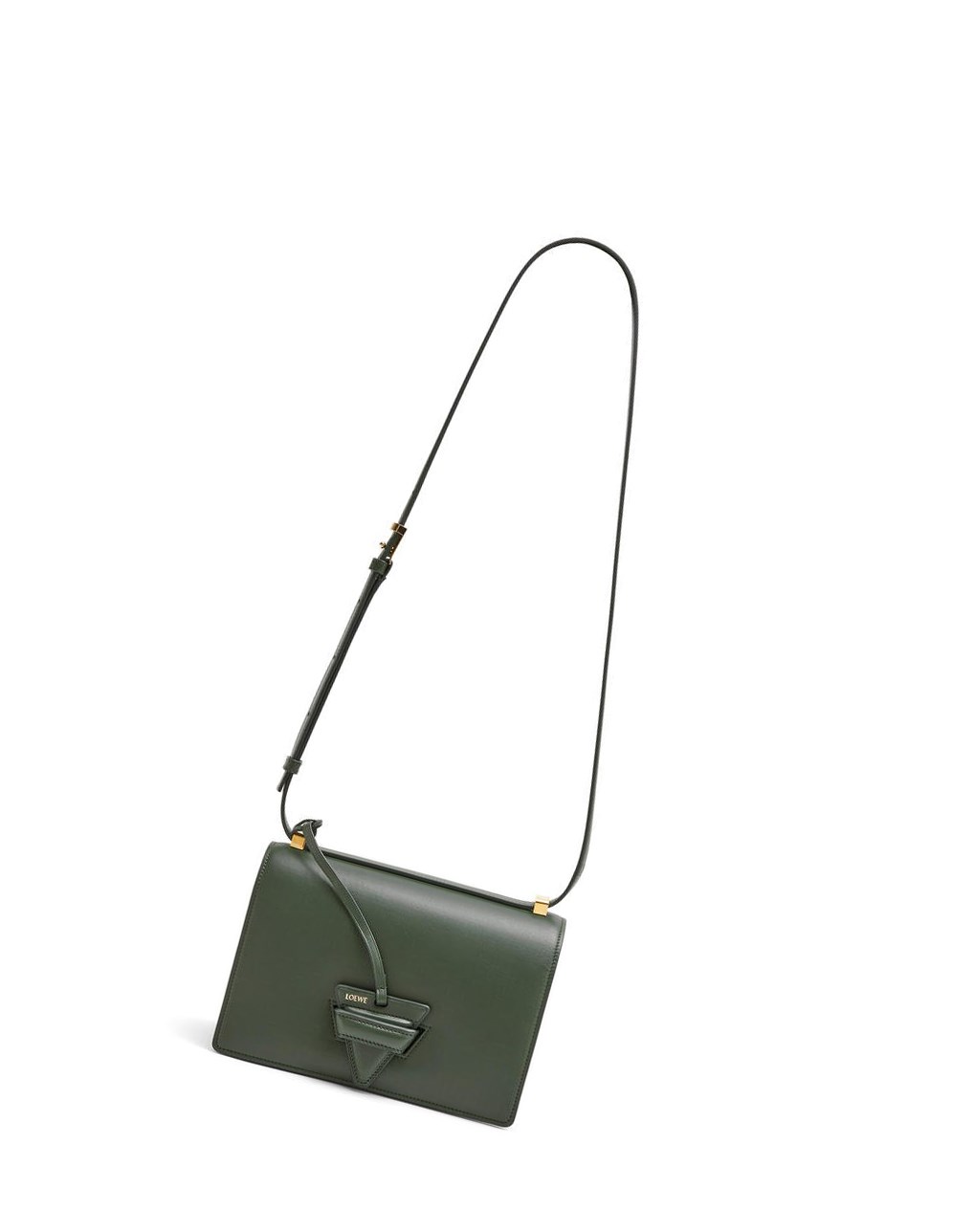 Loewe Barcelona bag in silk calfskin Kaki | UTDXV-3697