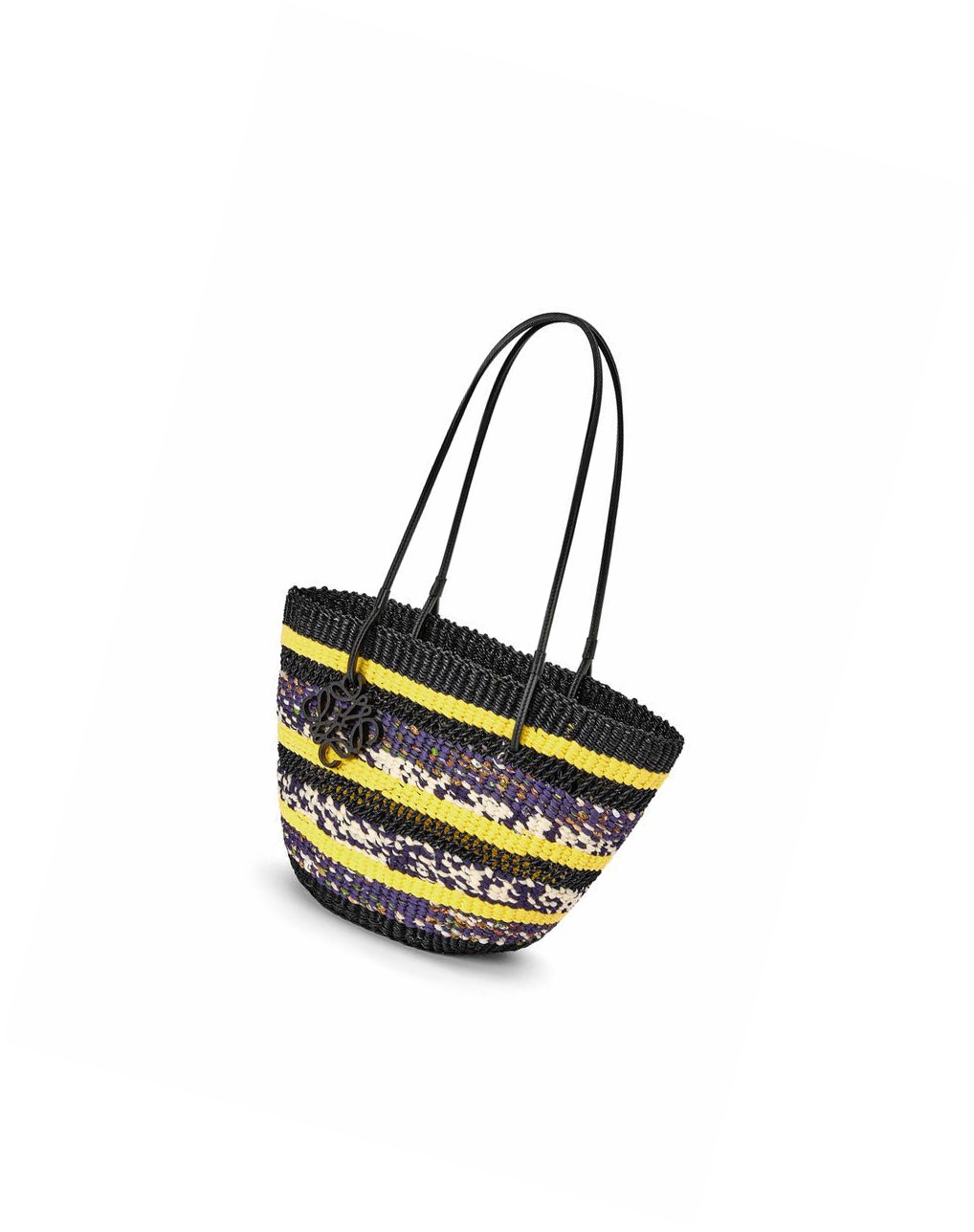 Loewe Basket Tote in elephant grass and calfskin Negros Amarillos | BCNYM-7016