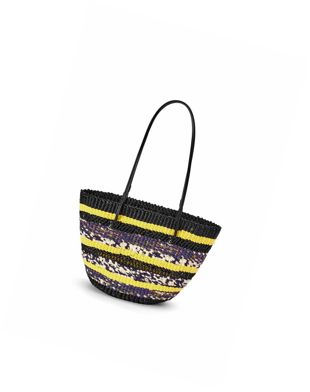 Loewe Basket Tote in elephant grass and calfskin Negros Amarillos | BCNYM-7016