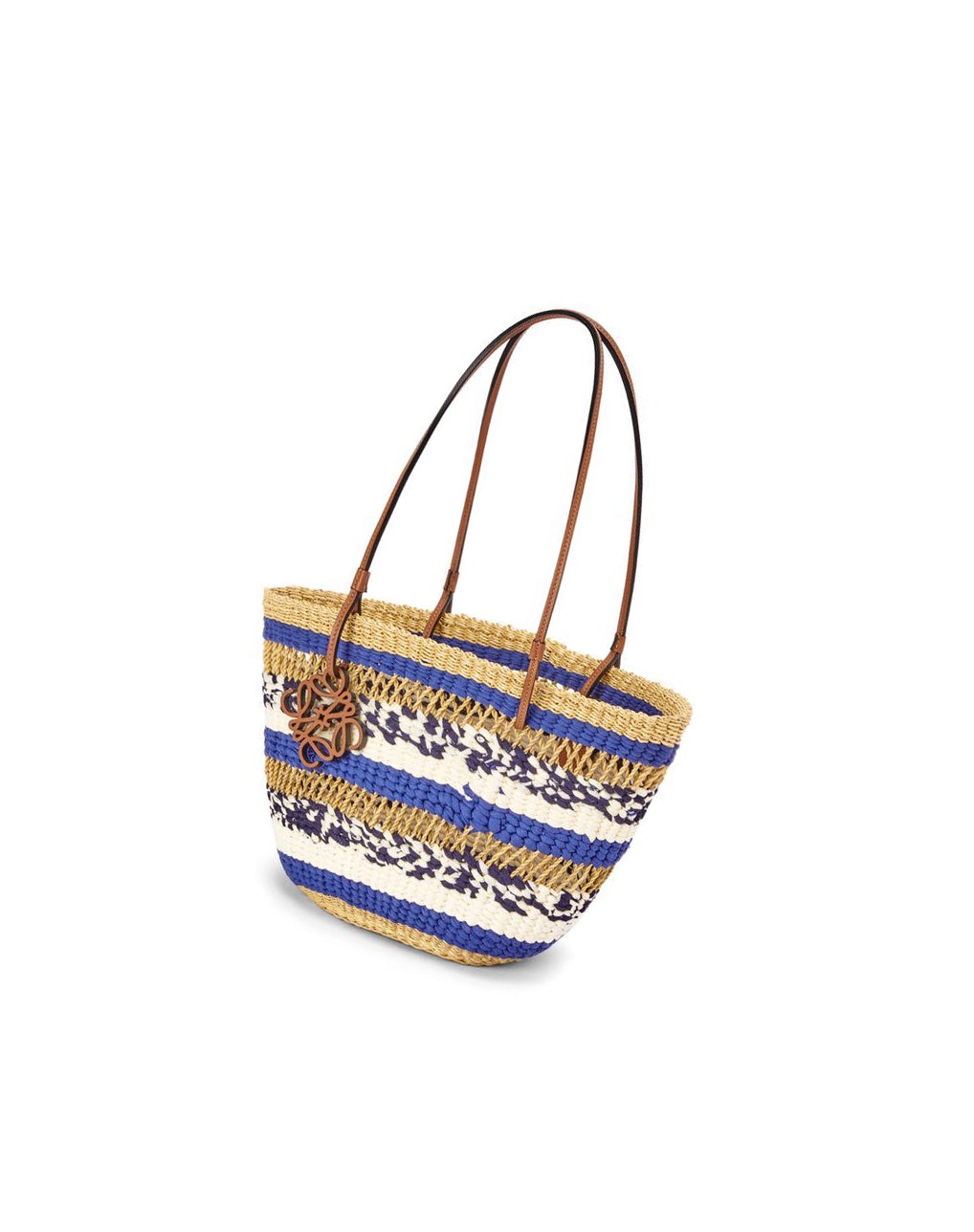 Loewe Basket Tote in elephant grass and calfskin Azules | IYRDW-4539