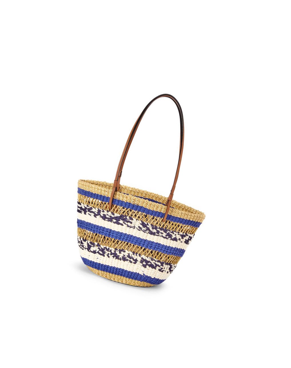 Loewe Basket Tote in elephant grass and calfskin Azules | IYRDW-4539