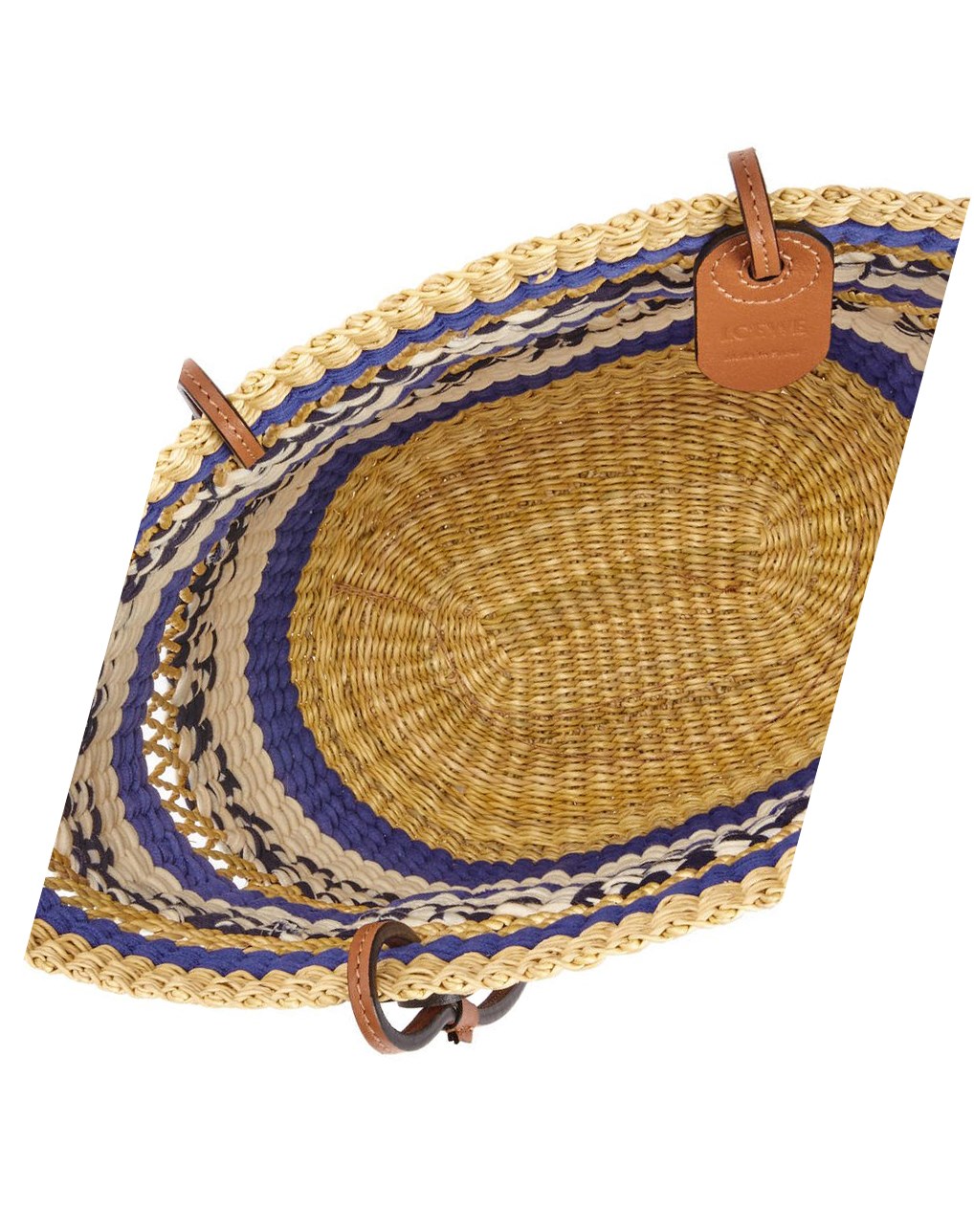 Loewe Basket Tote in elephant grass and calfskin Azules | IYRDW-4539