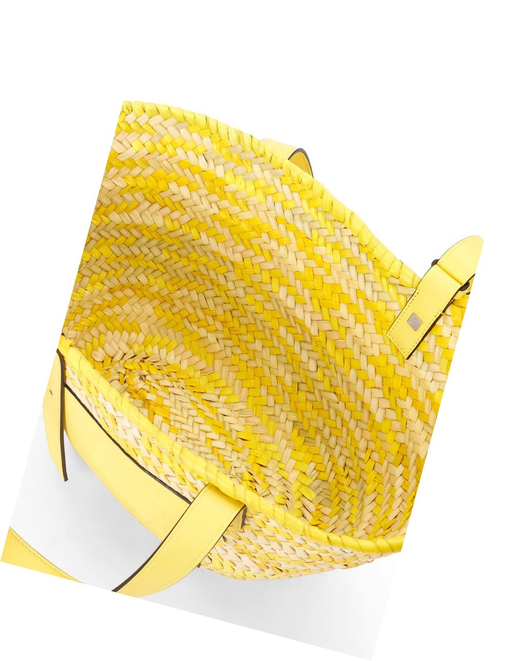 Loewe Basket bag in palm leaf and calfskin Azules | IUJQC-3457