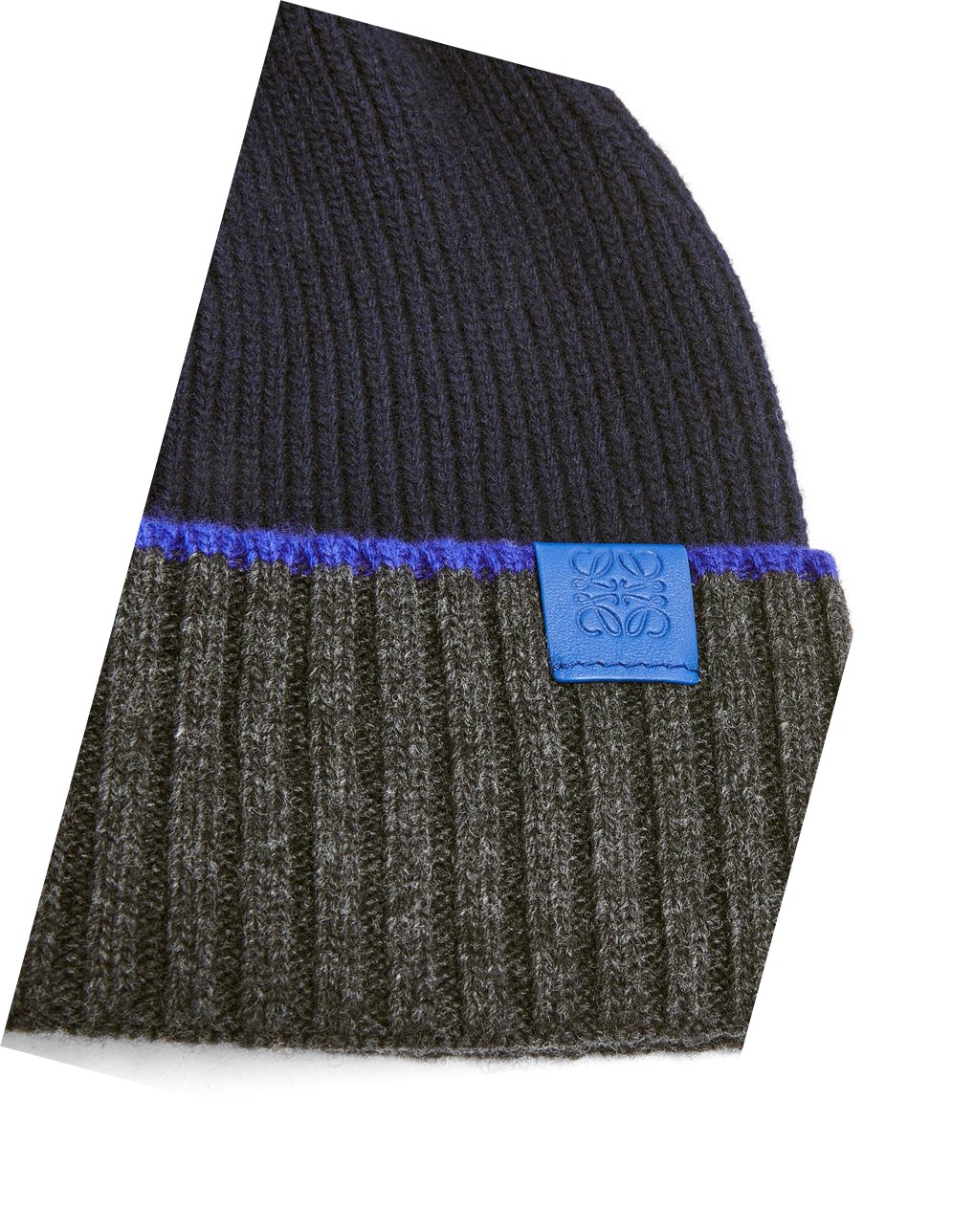 Loewe Beanie hat in wool Azul Marino Azules Grises | IUKCO-5047
