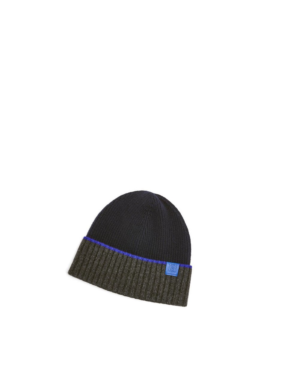 Loewe Beanie hat in wool Azul Marino Azules Grises | SGFQU-3215