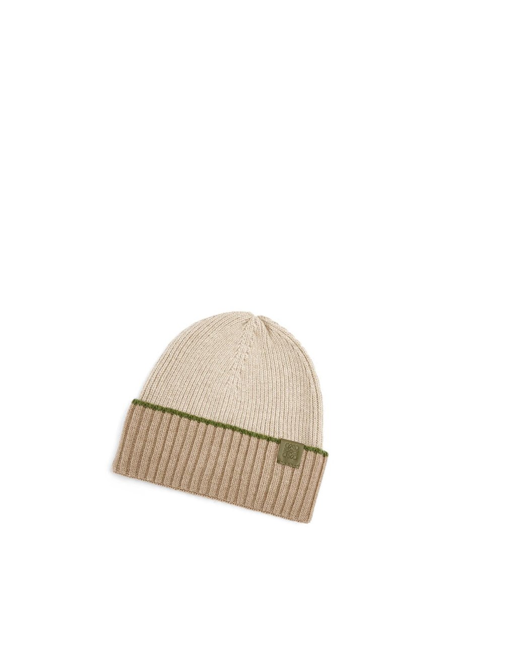 Loewe Beanie hat in wool Beige Verdes | VKCUQ-1278