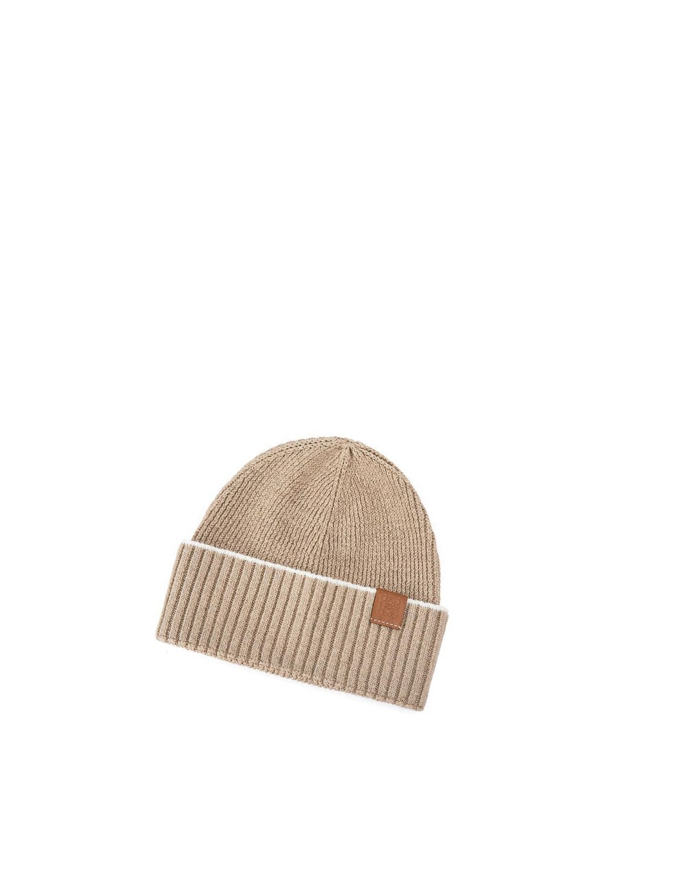 Loewe Beanie in linen and cotton Beige Blancos | ILGCO-0791
