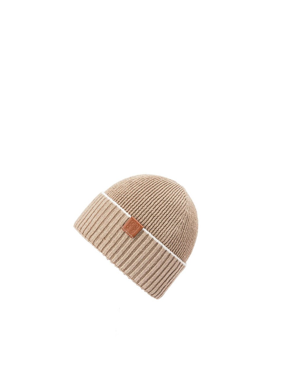 Loewe Beanie in linen and cotton Beige Blancos | ILGCO-0791