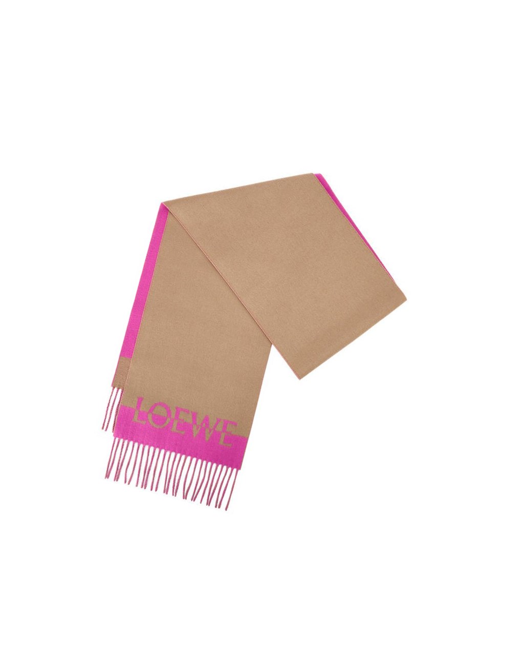Loewe Bicolour LOEWE scarf in wool and cashmere Azules Rosas | TURMW-7469