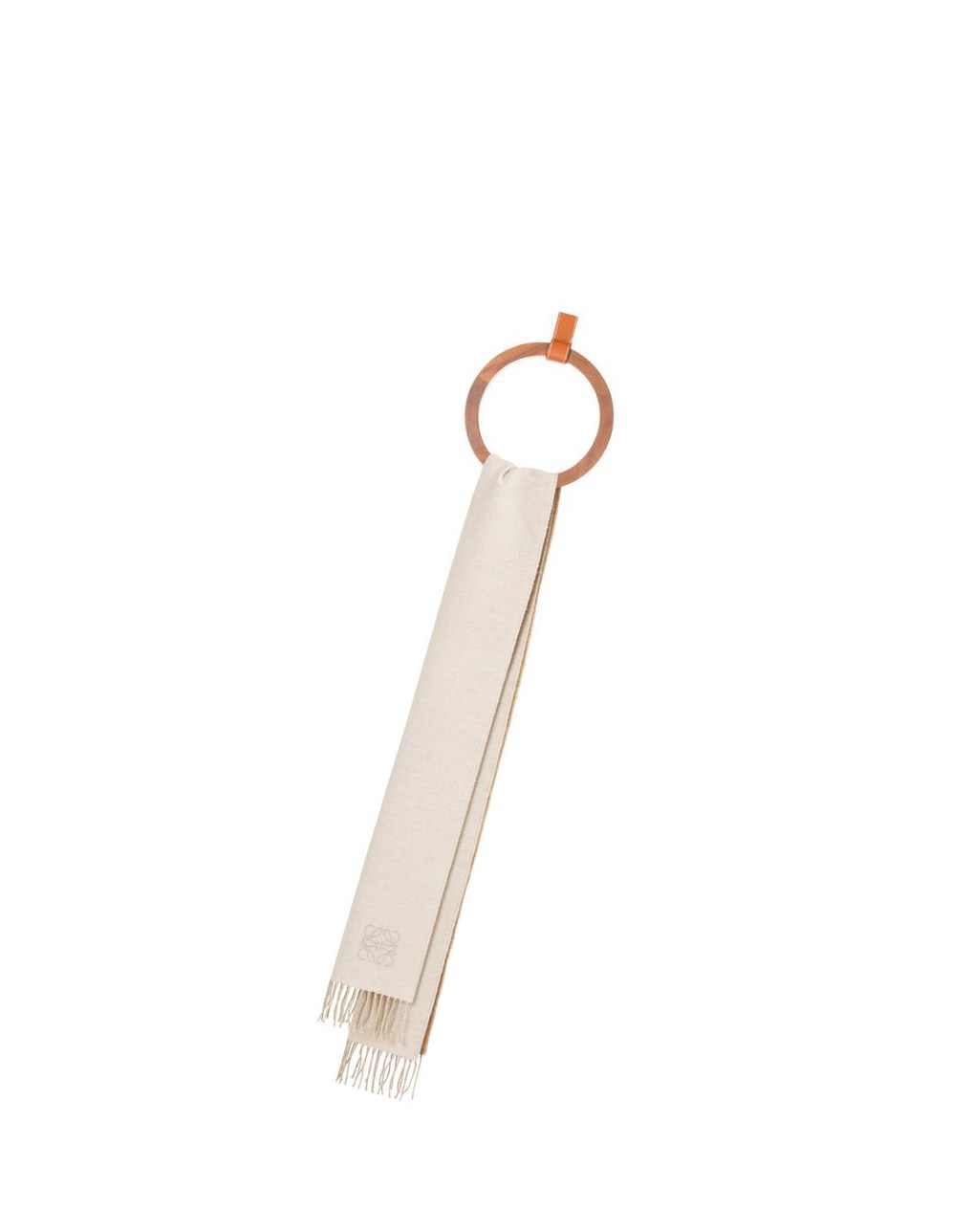 Loewe Bicolour scarf in wool and cashmere Ivory / Sand | ADFGZ-6391