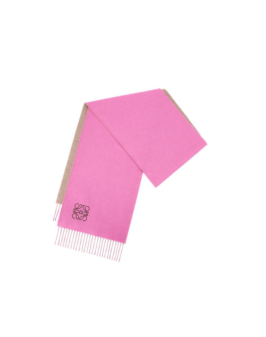 Loewe Bicolour scarf in wool and cashmere Rosas | JGFIU-5496
