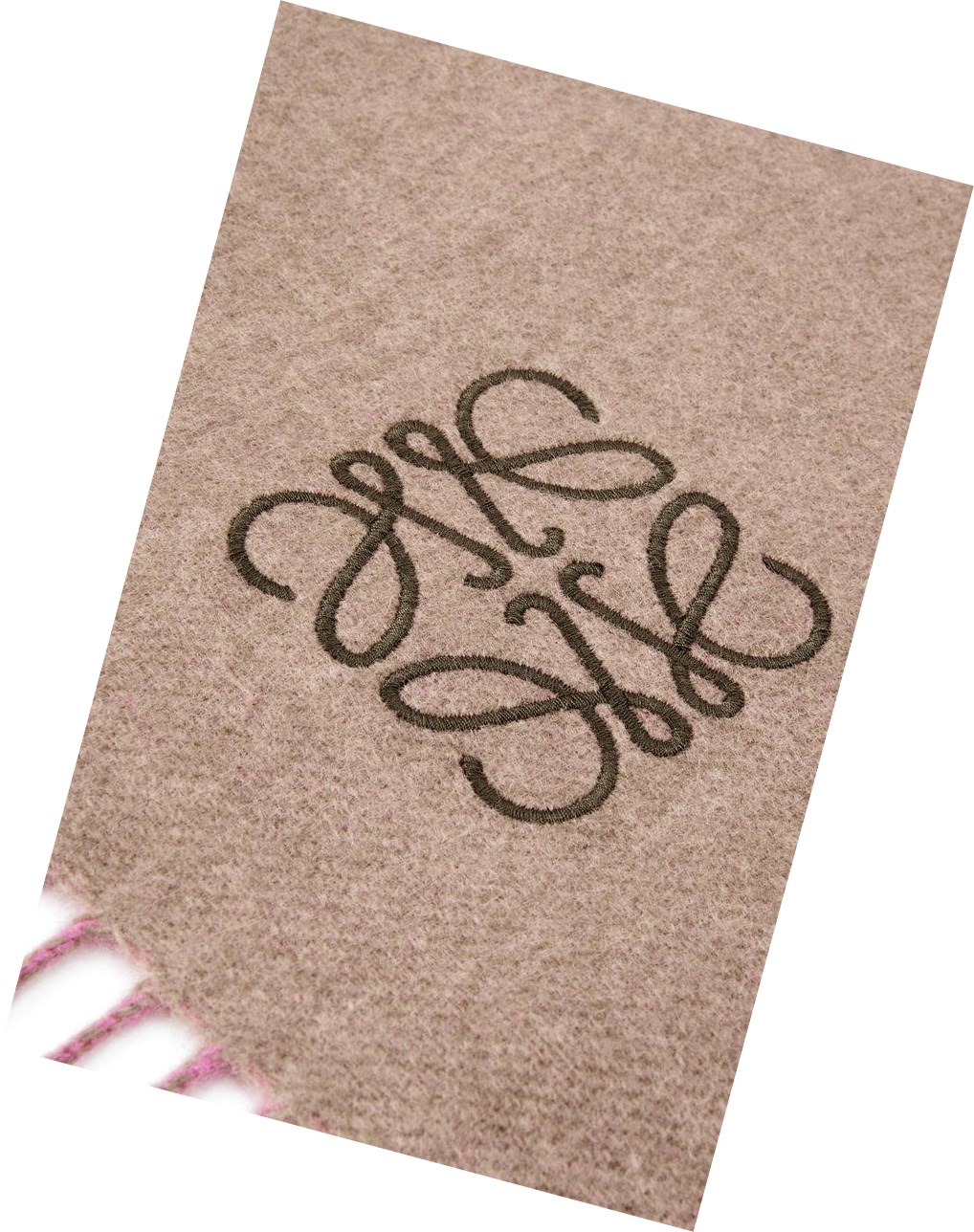 Loewe Bicolour scarf in wool and cashmere Rosas | JGFIU-5496