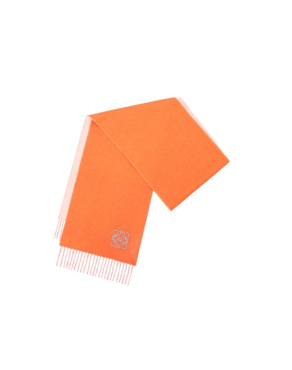 Loewe Bicolour scarf in wool and cashmere Naranjas Blancos | QWHIA-7580