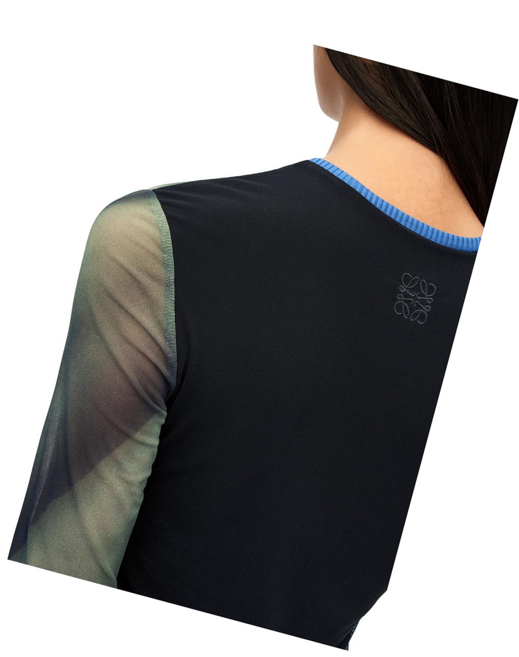 Loewe Body print top in mesh Grises | TYVRJ-4873