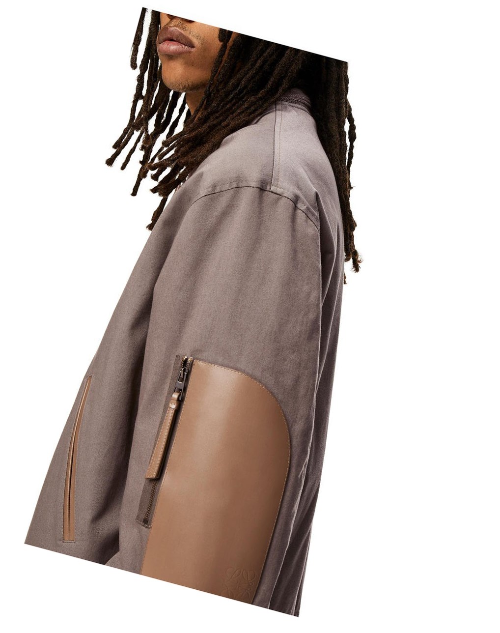Loewe Bomber jacket in cotton Iron | CAITO-6278