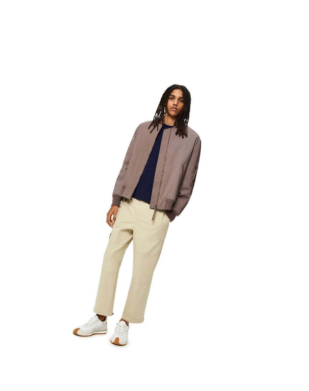 Loewe Bomber jacket in cotton Iron | CAITO-6278