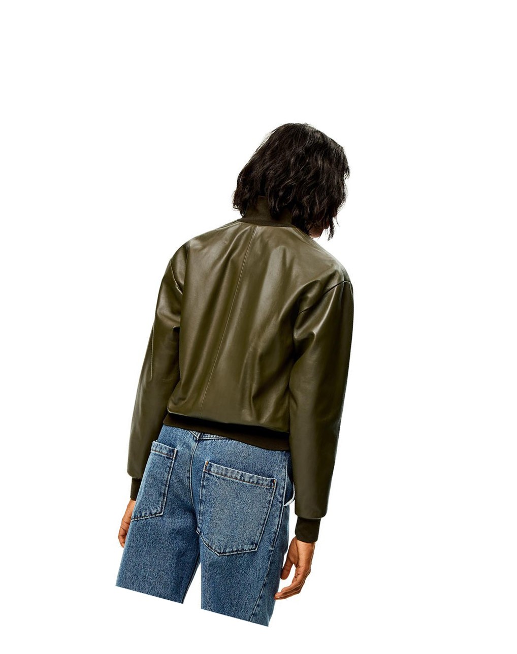 Loewe Bomber jacket in nappa Kaki Oscuro Verdes | PNUEQ-8630